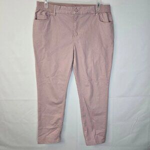 Tag Women's Pink Straight Leg Pants Size 16 - Comfortable Fit